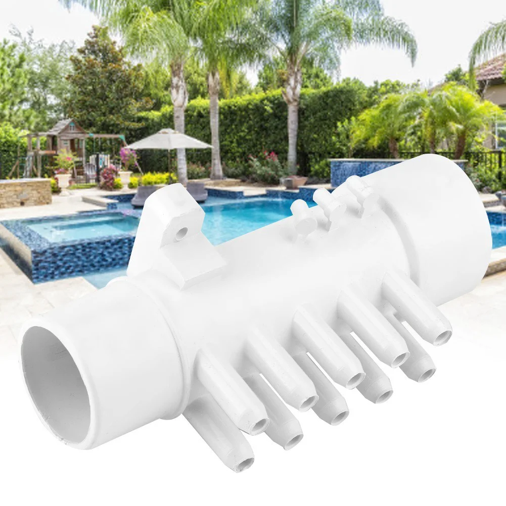Bubble Jet Fitting 10-port Spa Air Blower High-quality PVC Construction User-friendly Installation Spa Air White