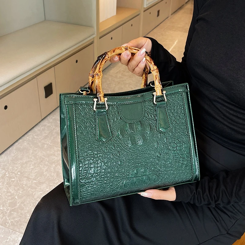 Top Brand Shoulder Bags for Women Bamboo Handle Handbag Luxury Hand Bag Designer Purses Crossbody Bag New Tote Bag Cute Satchel
