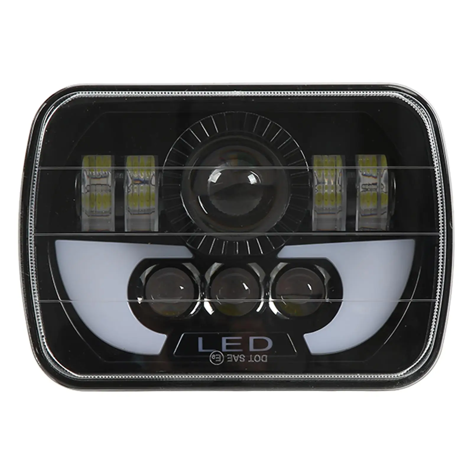 90W IP67 Waterproof 5x7in Square LED Headlight - High Low Beam Spotlight for car & Motorcycle