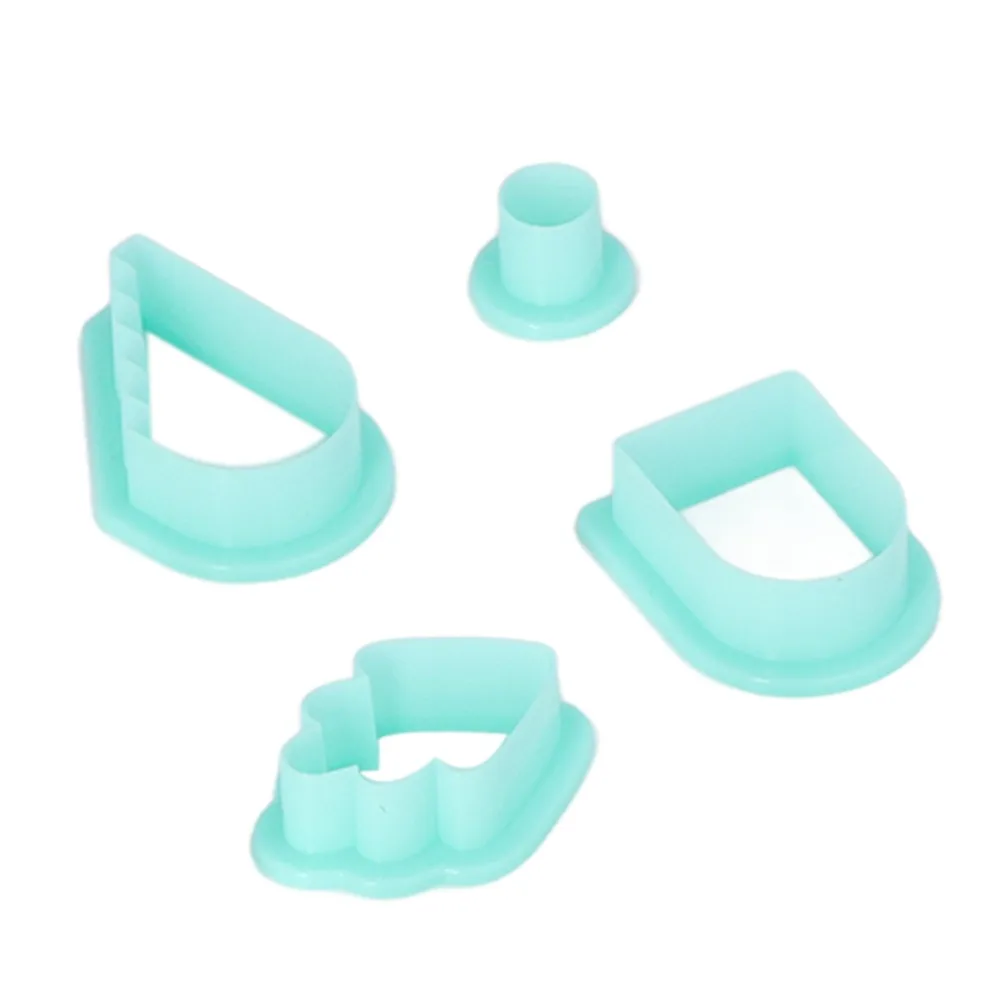 24pcs Jewelry Tools Various Shapes Polymer Clay Cutters Plastic Green Polymer Clay Molds Clay Earring Cutters Making