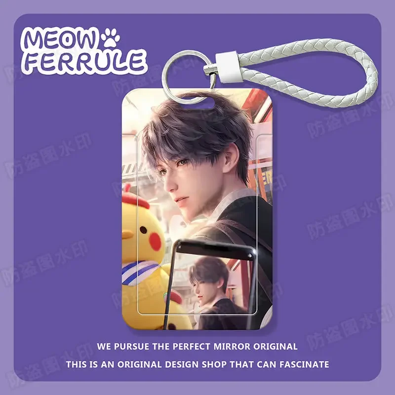 Rafayel Qi Yu Anime Card Cover Love and Deepspace Protective Cover for Credit Cards Bus Subway Cards Cartoon Id Card Holder Gift