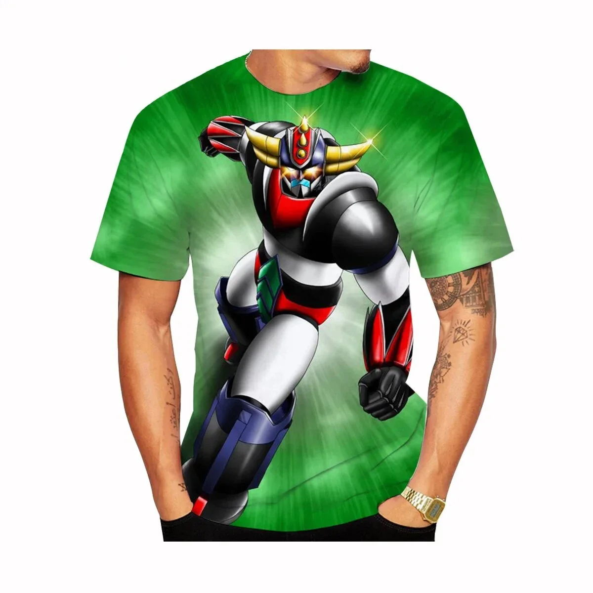 

Summer UFO Robot Grendizer 3D Print T-Shirts Anime Goldorak Streetwear Men Women Casual Fashion T Shirt Kids Tees Tops Clothing