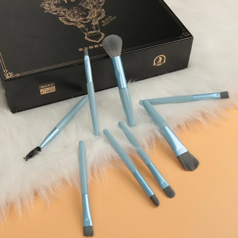 Set da viaggio portatile per pennelli da trucco da 8 pezzi con borsa pennello per ombretti fondotinta correttore pennello per trucco strumenti per il trucco dei capelli morbidi