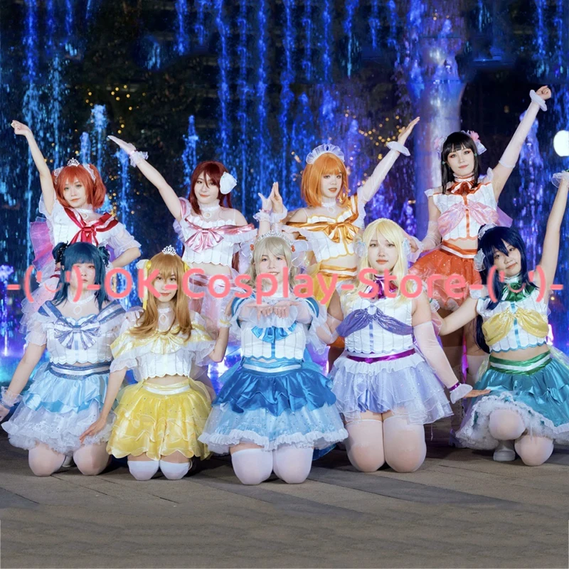 Lovelive Sunshine Cosplay Jurk Aqours Aquarium Cosplay Kostuum Vrouwen Schattig Feestpak Halloween Uniformen Op Maat Gemaakt