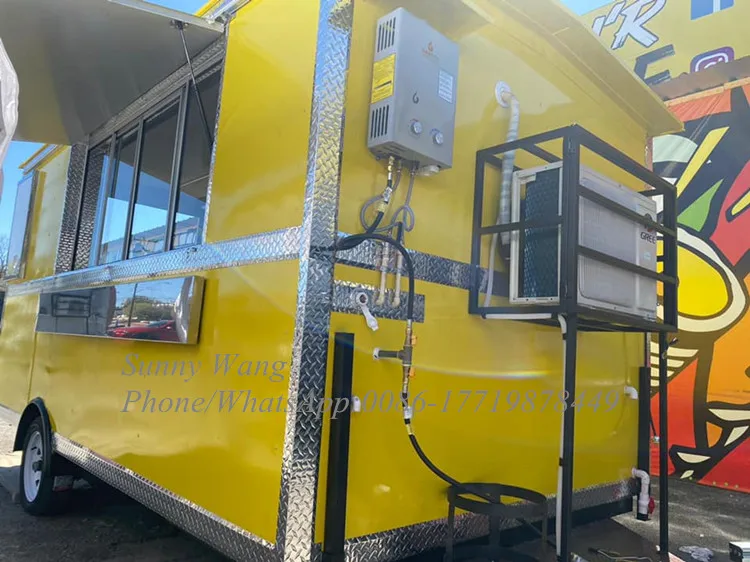 Mobile Hotdog Food Trucks Mobile Ice Cream Food Truck Trailer Crepe Food Cart in vendita con Logo Painting