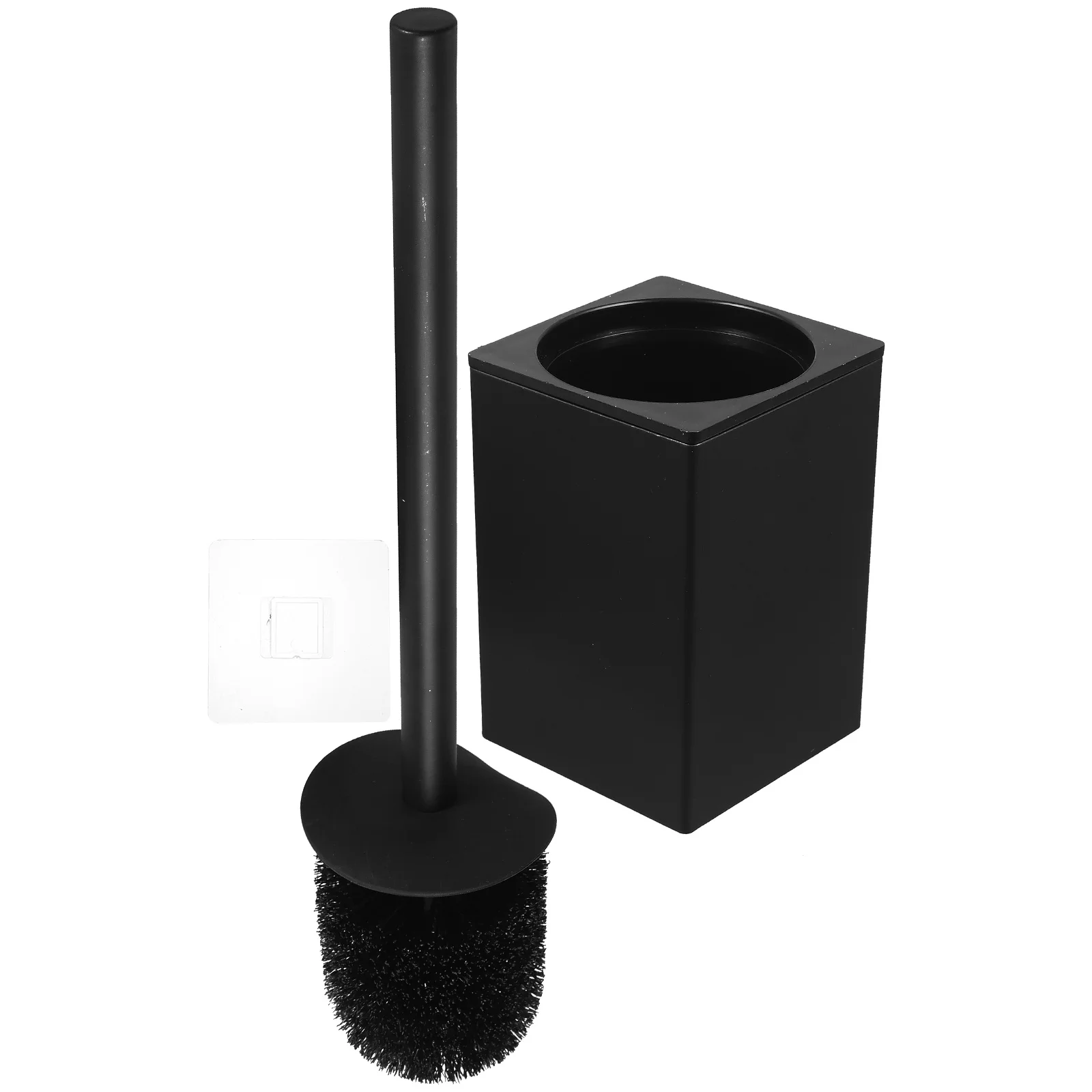 

Toilet Brush Set Wall Mount Hole Bathroom Cleaning Tools Long Handle Black Scrub Brushes Bowl Cleaner Holder