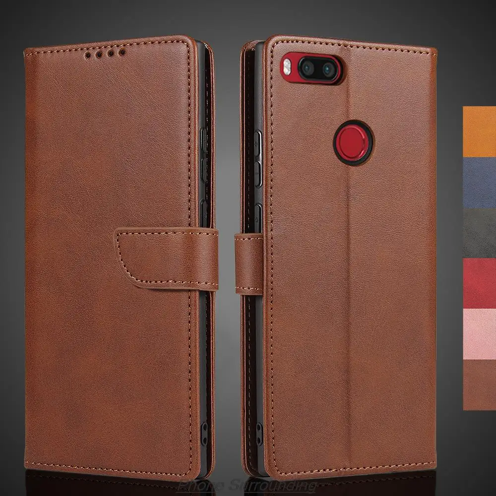 

Чехол для Xiaomi A1, кошелек из искусственной кожи, флип-чехол для Xiaomi Mi A1, Ретро Чехол, защитный чехол, кобура, чехлы с ремешком