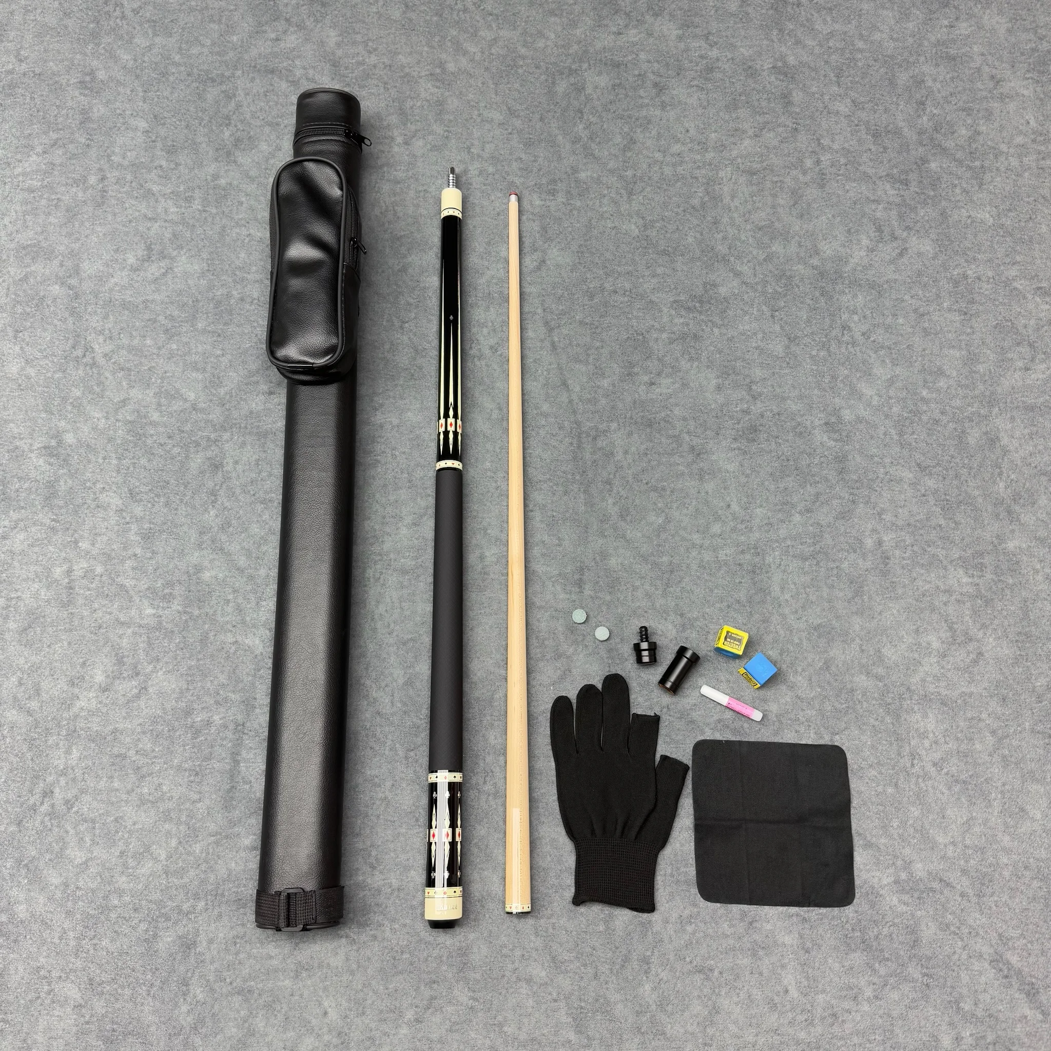 نادي حمام سباحة مصنوع يدويًا من الألياف المركبة عالي الجودة مع طرف قوس قزح 13 مم وأكمام مؤخرة من خشب القيقب للبيع