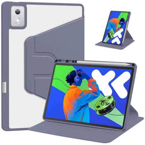 Imagen 2 del producto Para Lenovo Tab P12 funda con portalápices 360 cubierta de soporte acrílico giratorio para Lenovo P12 Xiaoxin Pad Pro 12,7 2023 funda tb370fu