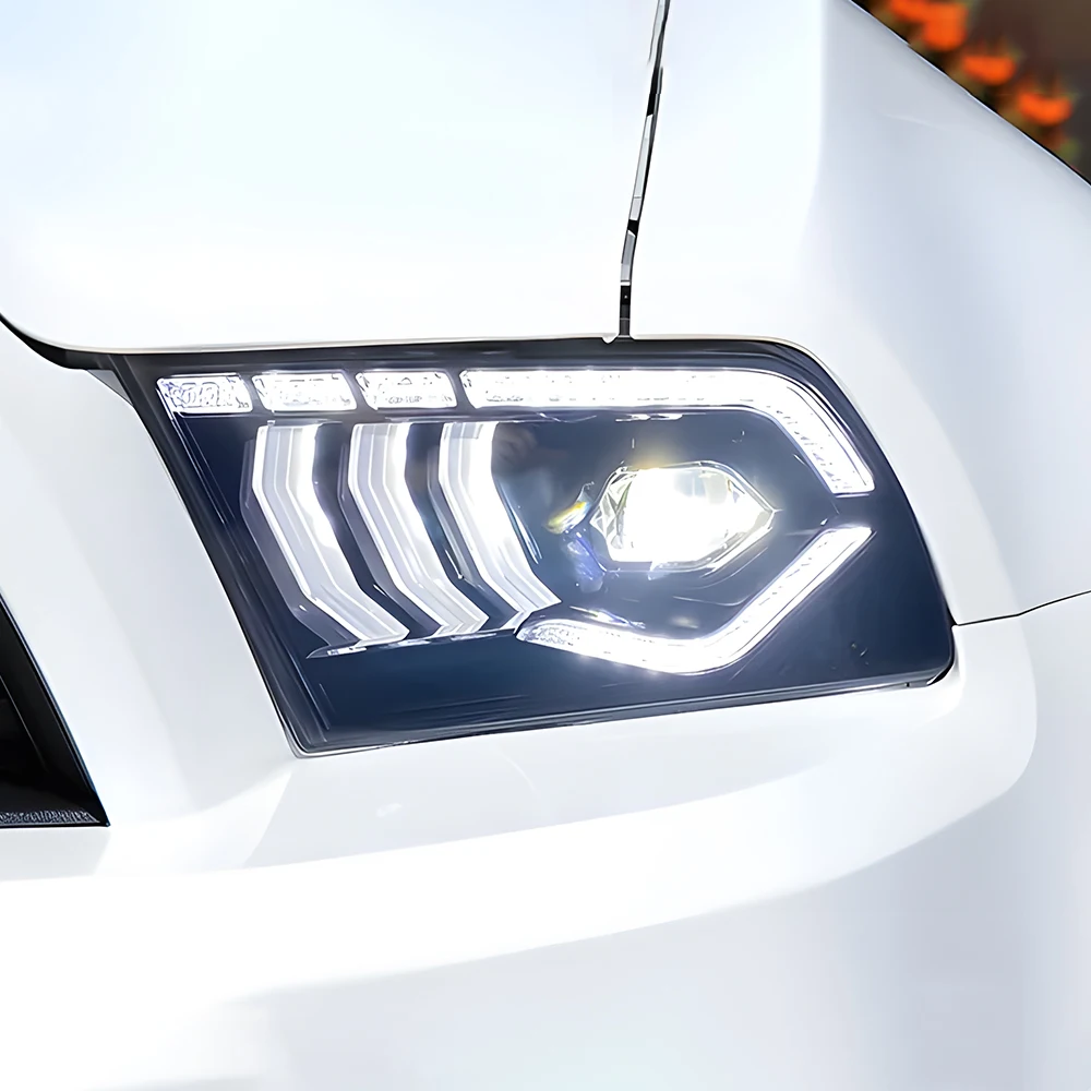 

For Ford Mustang 2010-2014 Auto Headlights Assembly Upgrade Dynamic Car LED Projector Lens Plug and Play Tools Accessories