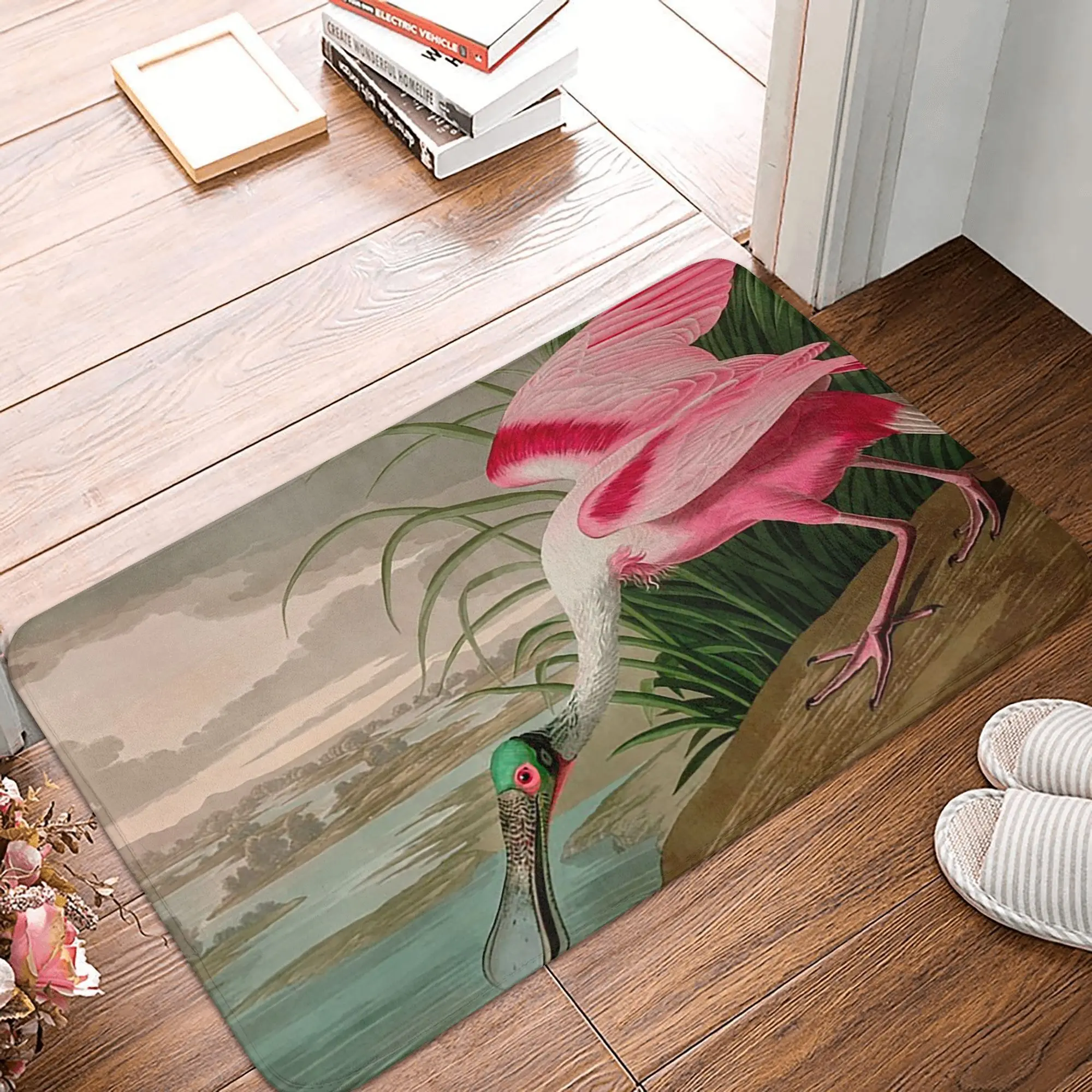 Roseate Spoonbill Birds of America Audubon ilustración amantes de los pájaros regalo felpudo antideslizante alfombrilla para el hogar baño alfombrillas