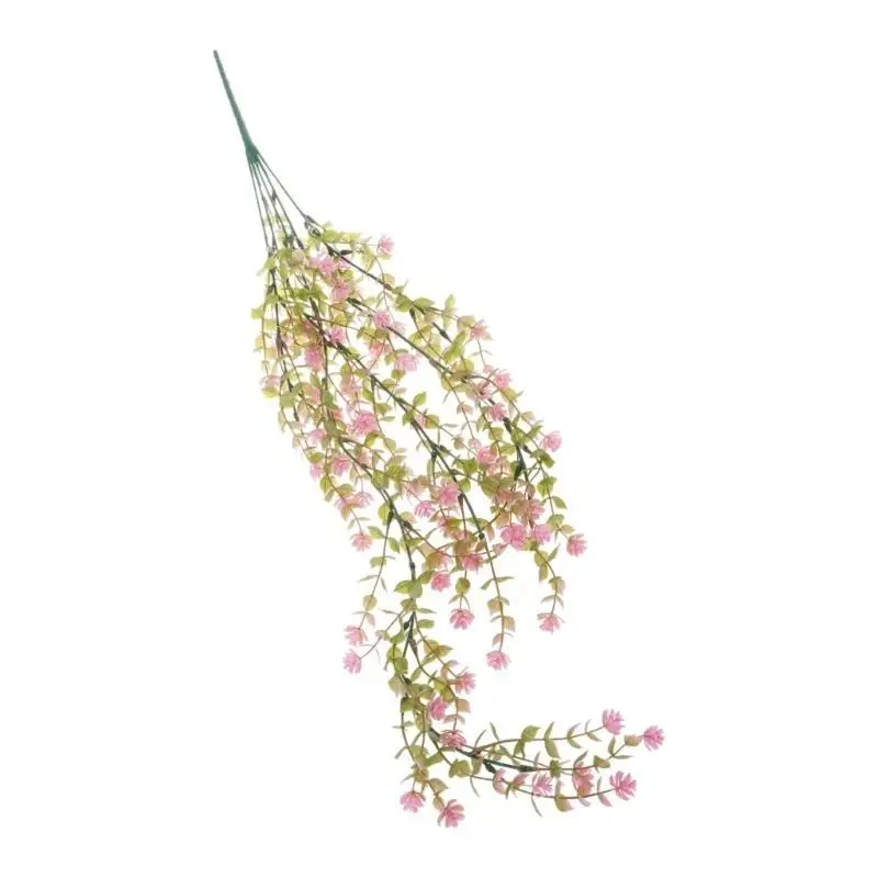 

E8BD Artificial Flower Camellia Garlands Realistic Hanging Plant For Wedding Aisle Decoration Wall Hangings