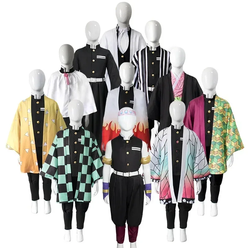 Аниме Demon Slayer Косплей Камадо Незуко Камадо Танджиро Slaying Corps Одежда Униформа Комплект Детская Com С Костюмом