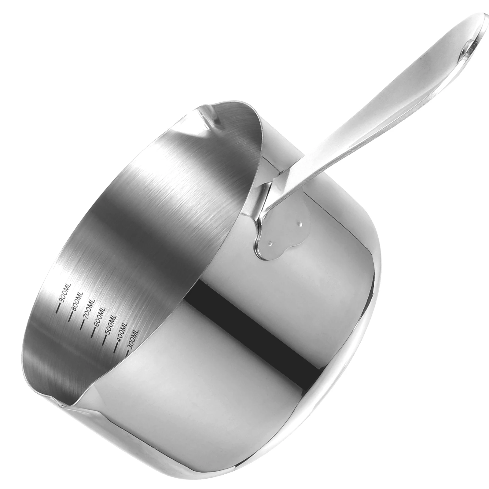 

Small Milk Pot Kitchen Skillet Non-stick Frying Pan Oil Pans Flat Stainless Steel Suitable for Stoves