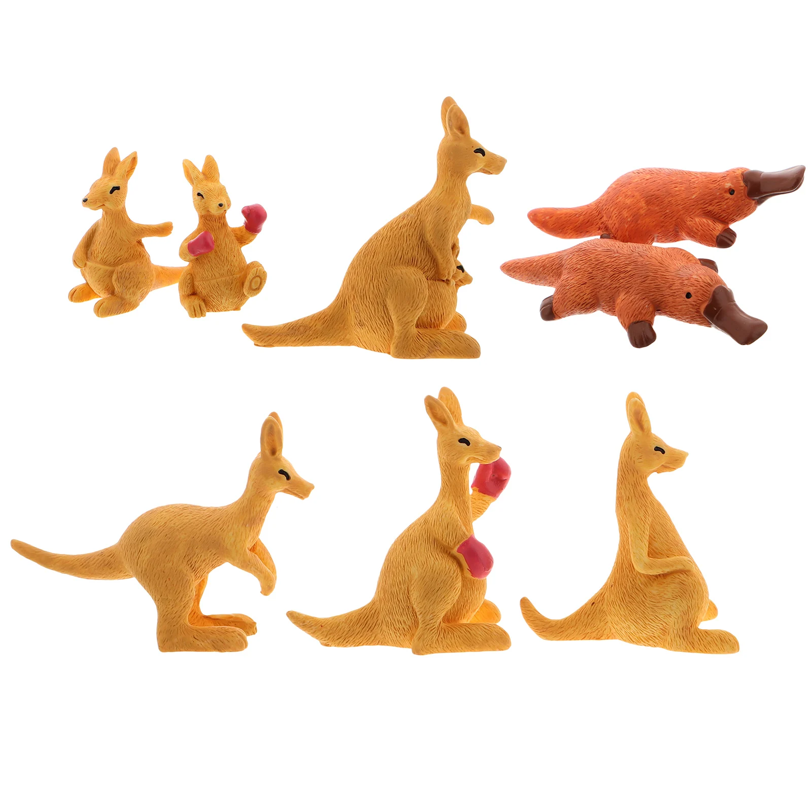 

8 Pcs Landscape Ornament Small Animal Mini Figurines Resin Tiny Animal Model Resin Cartoon Garden Desktop Decor Accessories