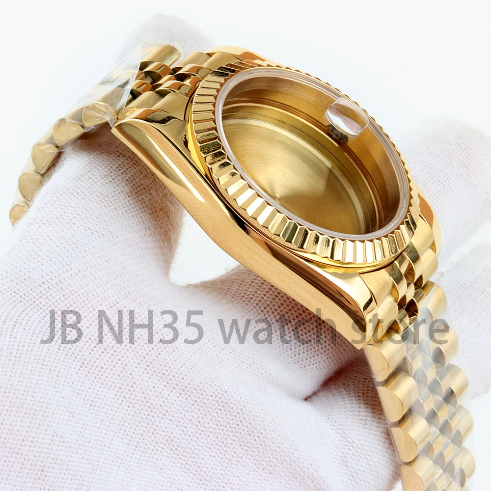 Watch Case 36mm/39mm Stainless Steel Sapphire Glass For Datejust NH35 NH36 Movement 28.5mm Dial Jubilee Strap Watch Accessories