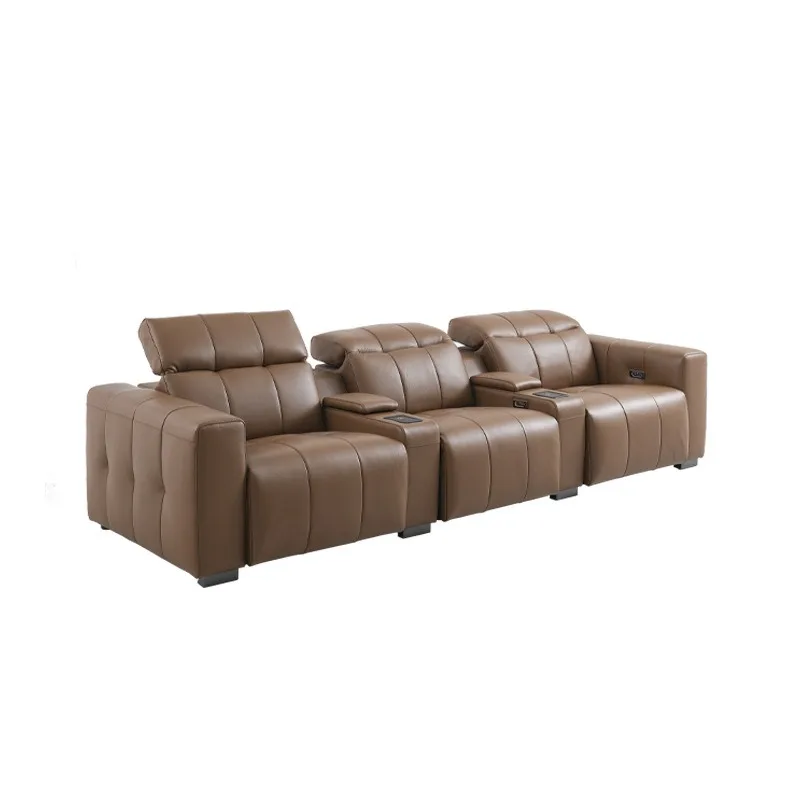 Italian Pixel Sofa Cream Wind Module Combination Tofu Block Medieval Wabi Sabi Wind Electric Function Cinema Sofa