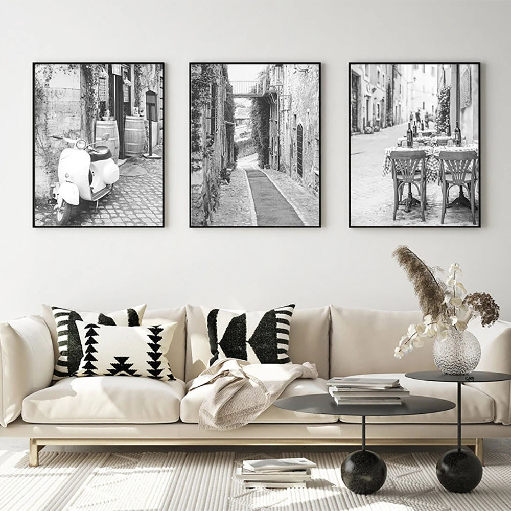 Italy Print Italy Vespa Tuscany Landscape Photo Poster Italy Lover Gift, La dolce vita Art Painting Canvas Posters Home Decor