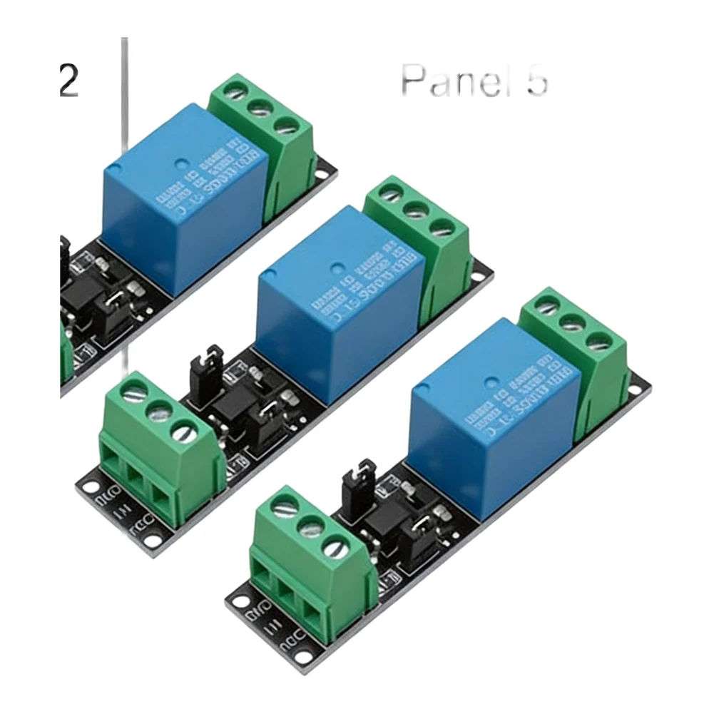 3V Relay Module Kit 5 pcs with VCC GND IN and Load Terminals NO COM for DC 3V-3.3V Microcontroller Logic Control