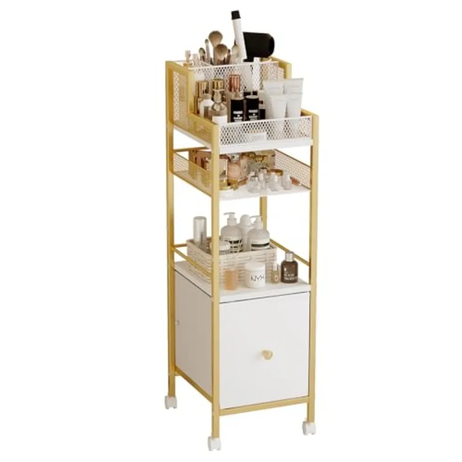 

Тележка-органайзер для косметики и уходовых средств на колесиках, многофункциональный, напольный, для демонстрации косметики