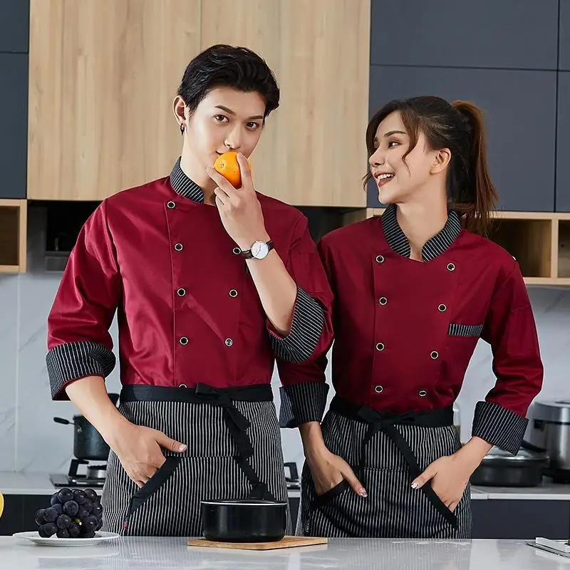 Hotel Catering Heren Chef-kok Uniform Zomer Lichtgewicht Korte mouw Slijtvaste keukenwerkkleding