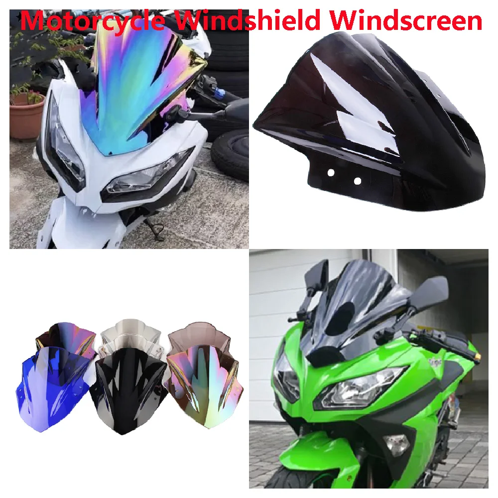 

Fits for Kawasaki Ninja 300 EX300 ABS NINJA300 2013 2014 2015 2016 Motorcycle Windshield Windscreen Front Wind Deflector Cover