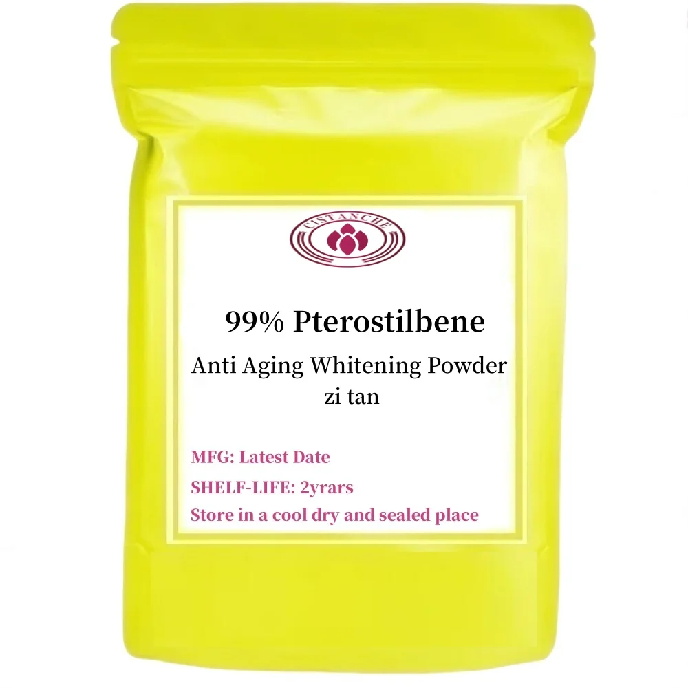 High quality 50g-1000g Pterostilbene Anti aging and whitening, Free Shipping