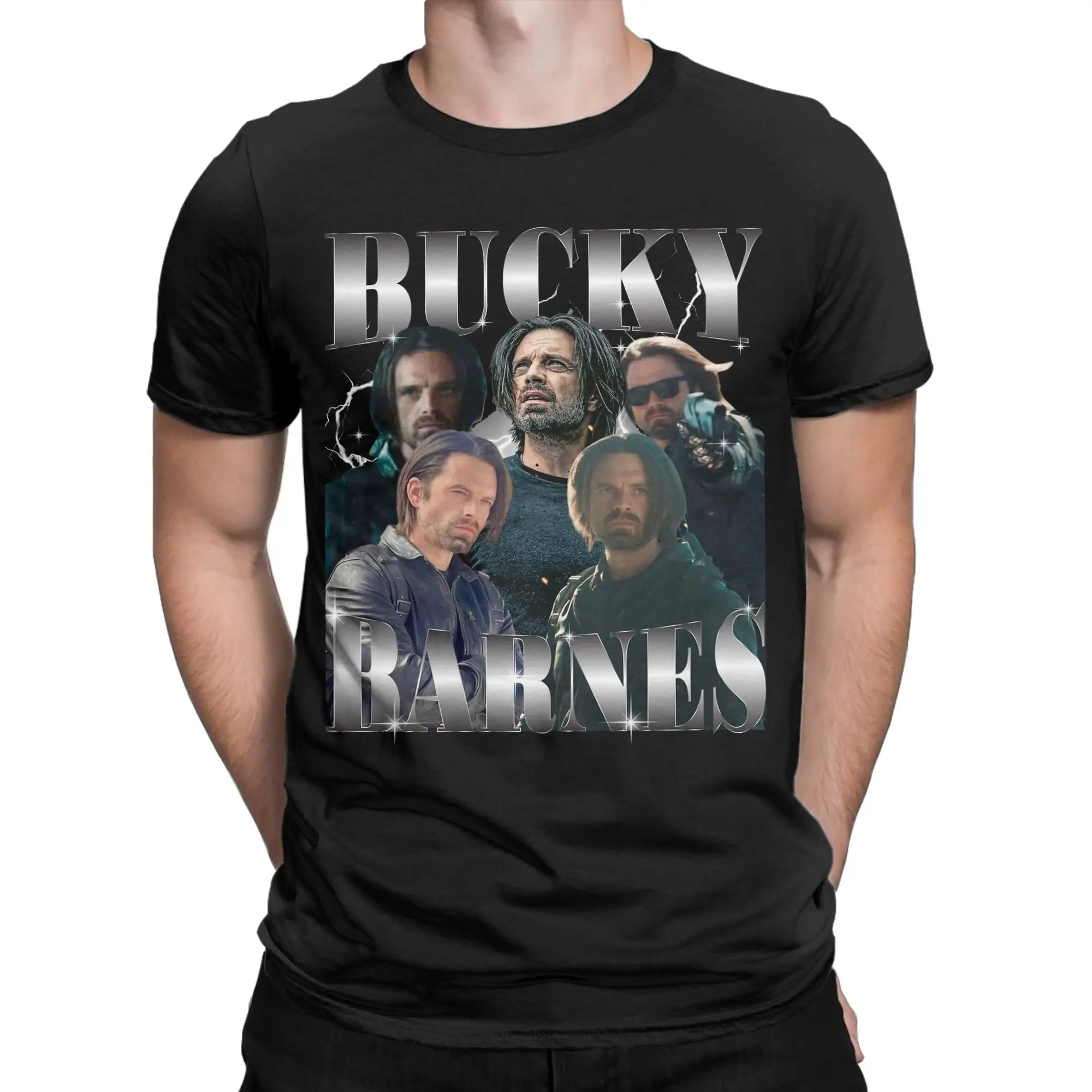 Bucky Barnes Thunderbolts vintage  T-Shirts for Men Women Funny Cotton Tees Crew Neck Short Sleeve T Shirt Plus Size Tops