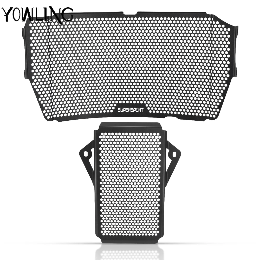 

For Ducati SuperSport 939S 939 2017-2021 950S 950 Radiator Guard Tank Grille Shield Engine Cooler Bezel Protector Mesh Cover