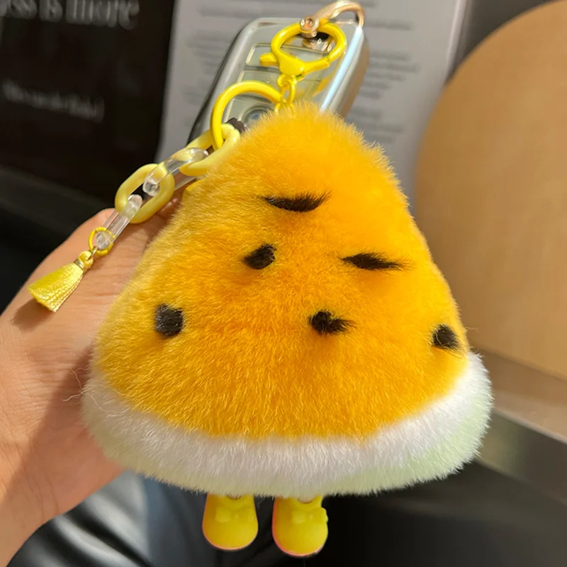 

Natural Rex Rabbit Fur Keychain Furry 2025 Y2K Beautiful Bag Charms Accessory Car Keychains For Women Rex Rabbit Fur Keychain