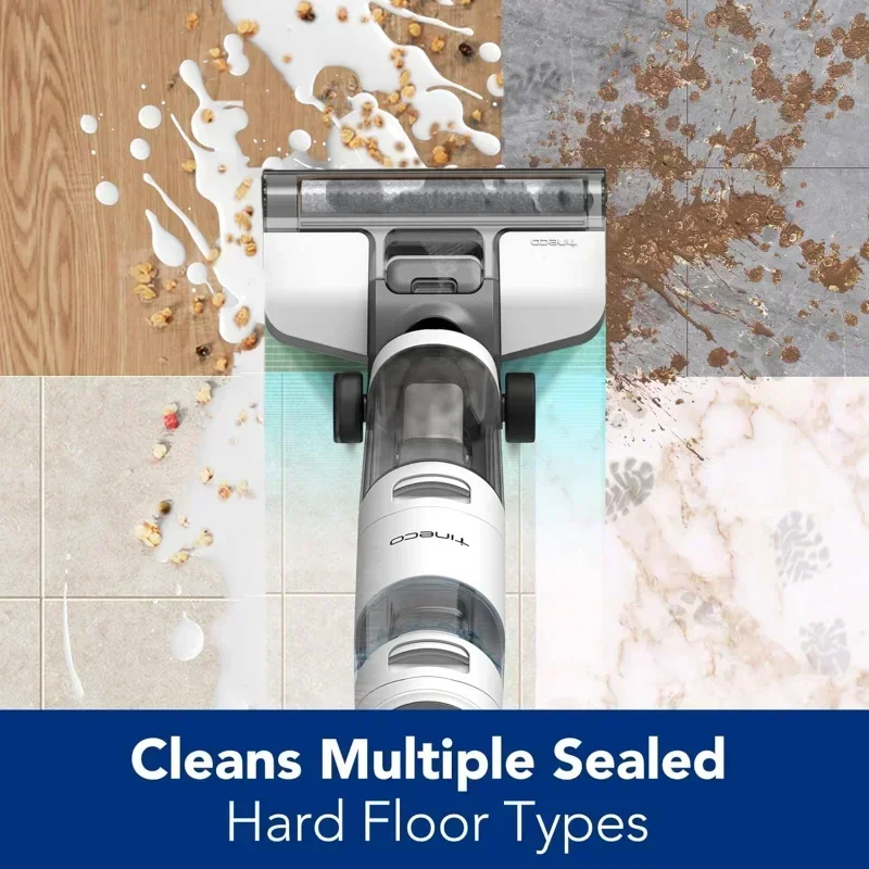 QWTTinecoes iFLOOR 3 Breeze Complete Wet Dry Vacuum เครื่องดูดฝุ่นพื้นไร้สายและซับทําความสะอาดขั้นตอนเดียวสําหรับพื้นแข็ง