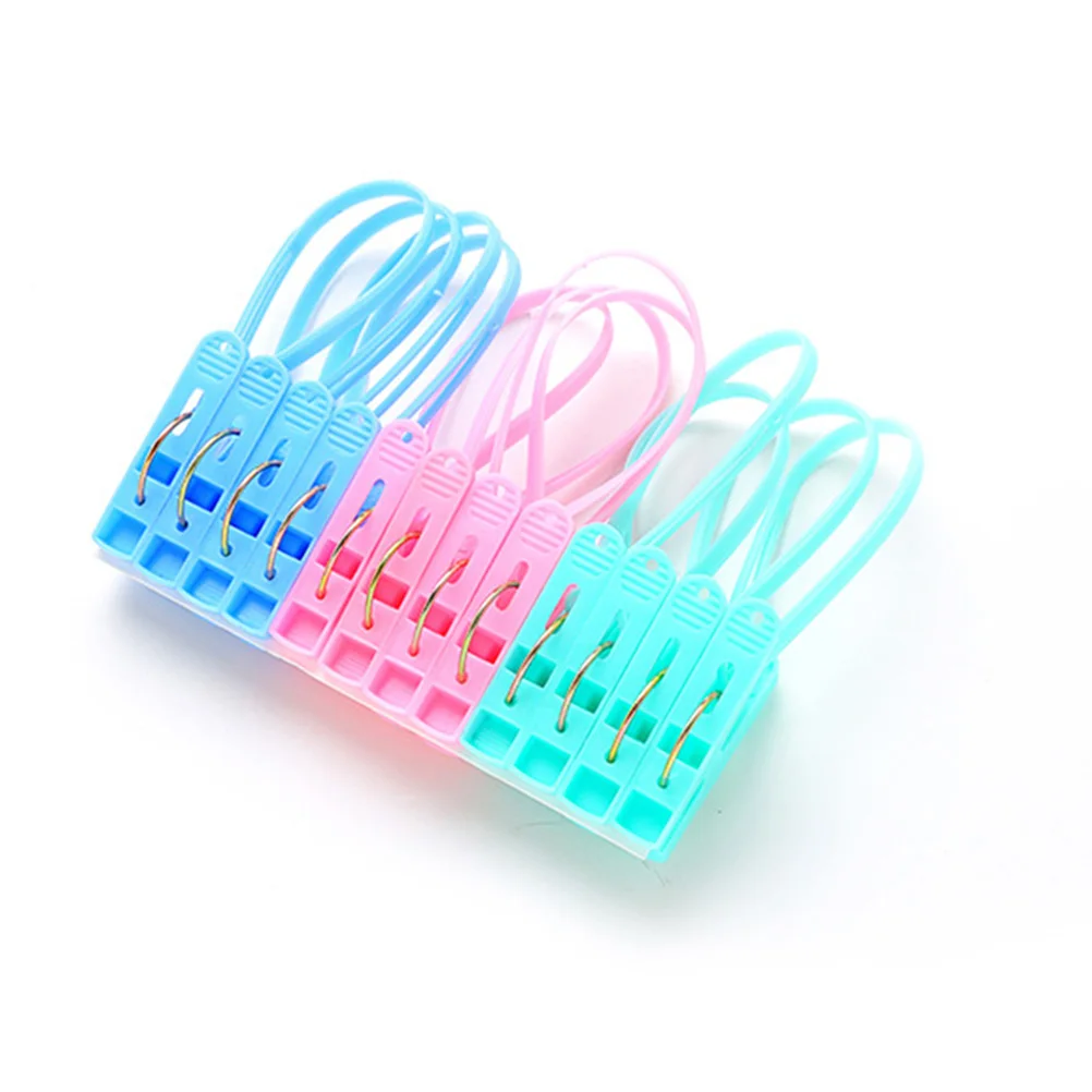 

24 PCS Plastic Lingerie Clips Multi-function Clothes Pegs Clothespin Clothespins
