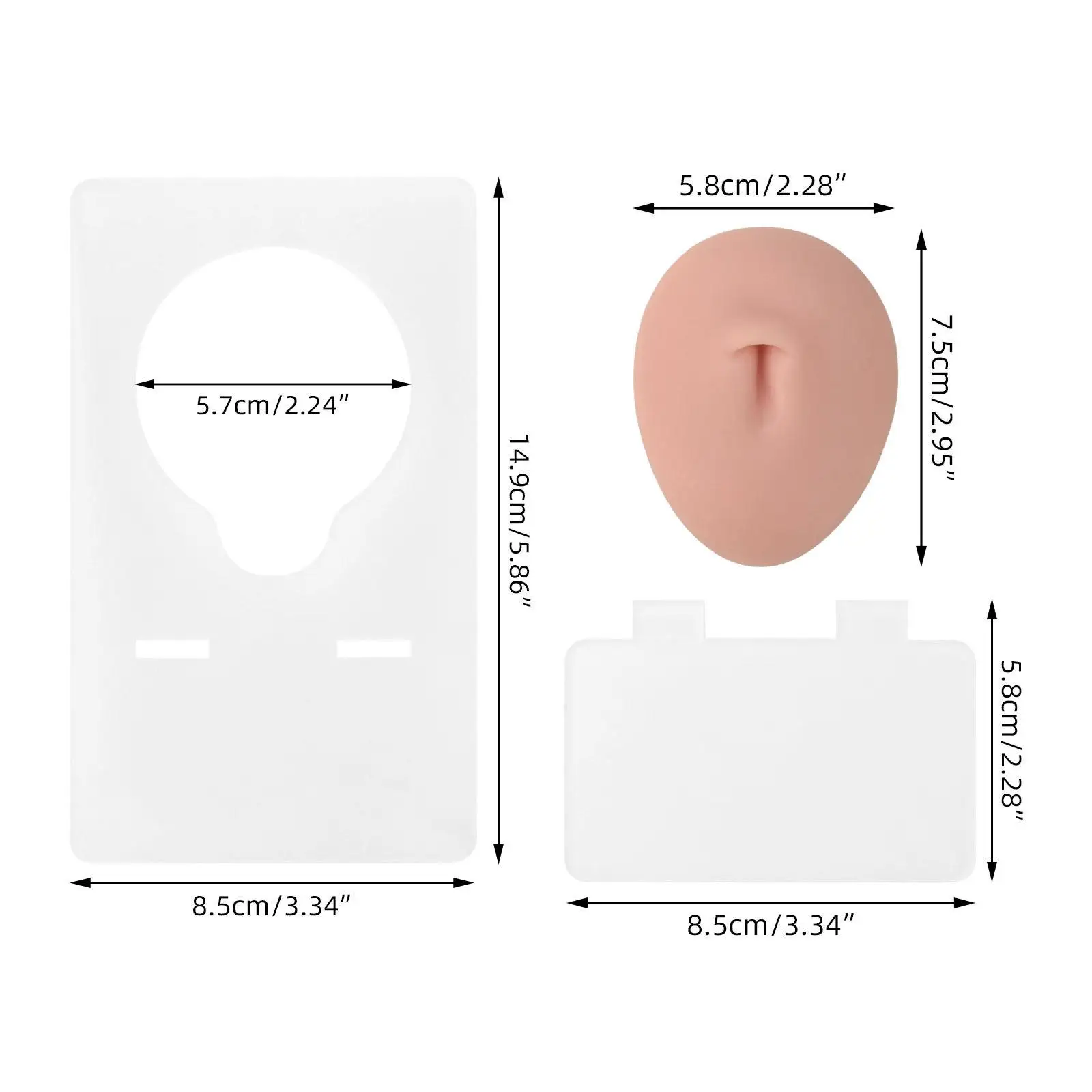 Siliconen navelmodel, Navel-displaymonster, zacht, siliconen, eenvoudig te gebruiken premium