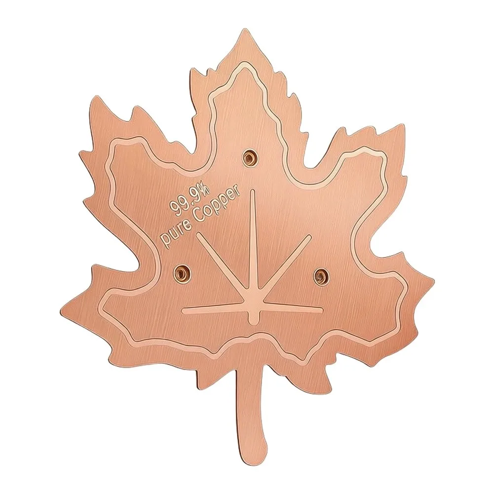 Maple Leaf Purifier Birdbath Disk Garden Decor Bronze-colored Maple Leaf Design Disk Electro-passivation Treatment