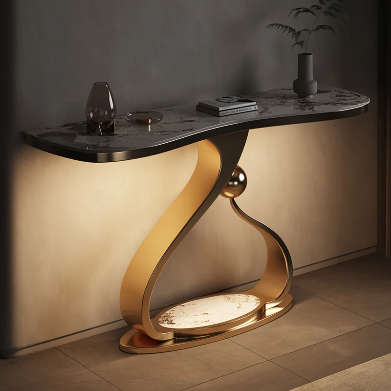 

Office Modern Entry Console Table Living Room Luxury Gold Console Table Nordic Hallway Woonkamer Tafel Furniture Decoration