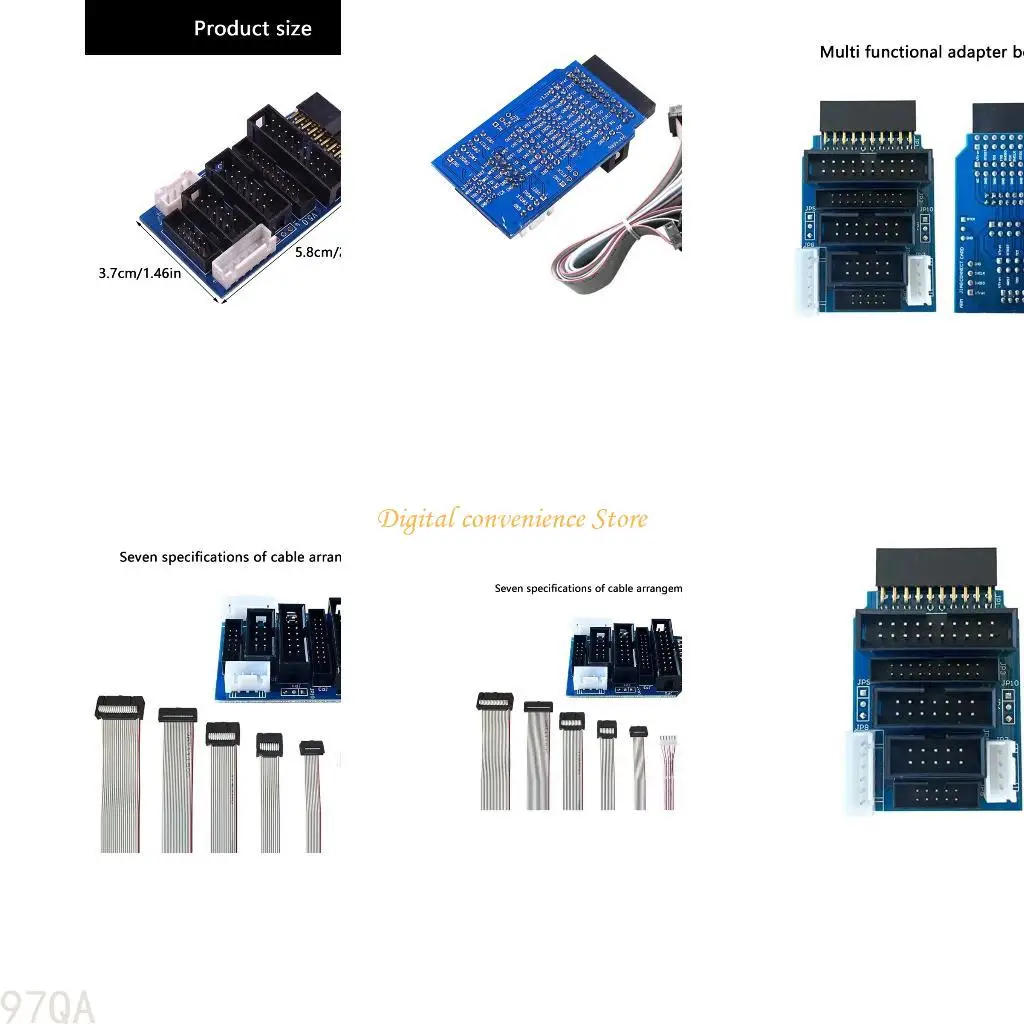 

97QA надежная доска адаптерных адаптеров для JTAG V 8 V 9 Микроконтроллер с 7 кабелями соединения и повышает целостность сигнала