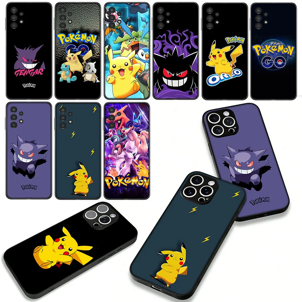 P-Pokemons GO Gengar P-Pikachus für Motorola Moto E14 E15 G04 G05 G14 G15 G54 G24 Power G34 G35 G45 G55 G64 G75 G84 G85 Fall