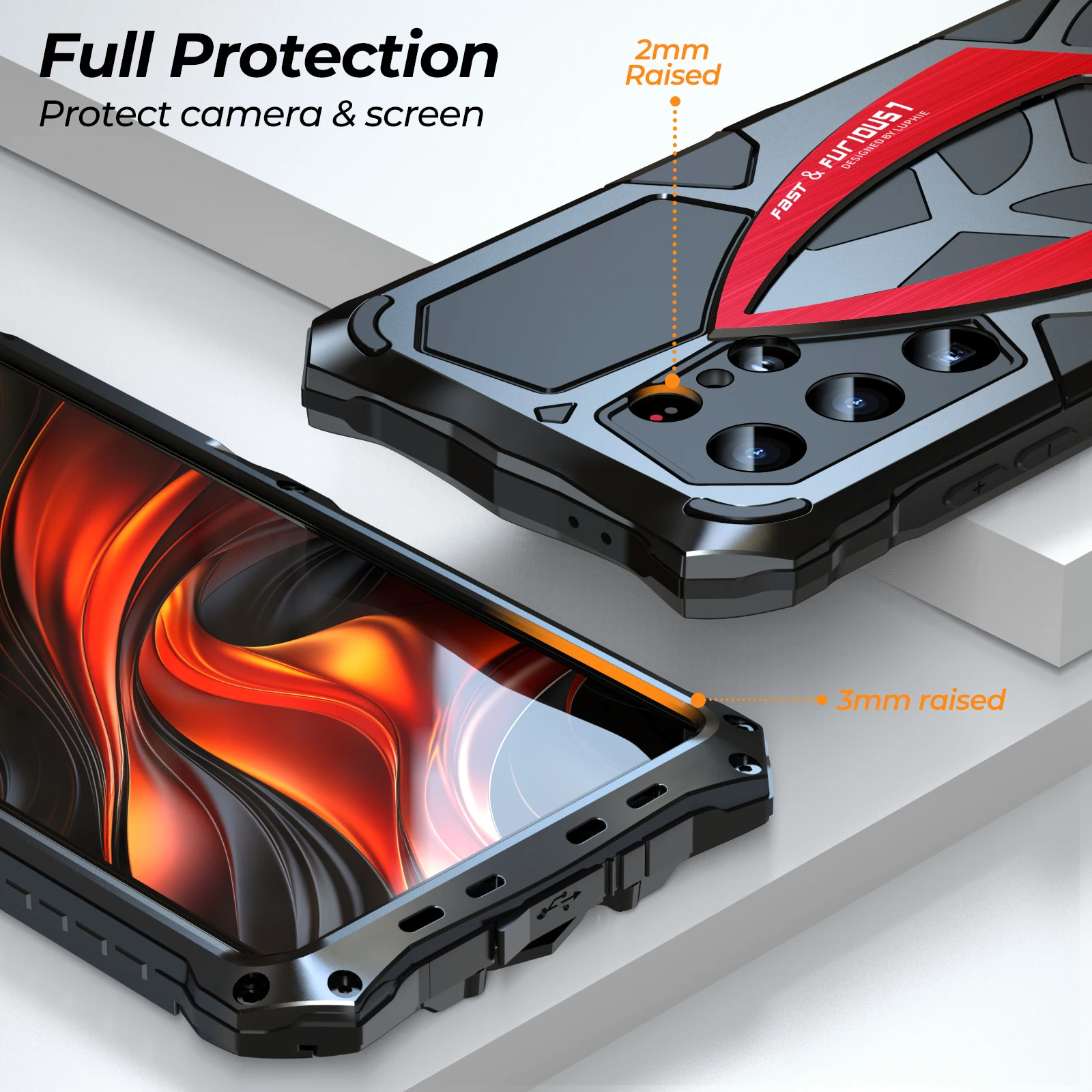 

360 Full Doom Armor Metal Case For Samsung Galaxy s26 S25 S24 S23 S22 Ultra A52 Aluminum Bumper Hybrid Rugged Shockproof Cover