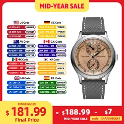 FARASUTE Manuel Mekanik erkek saati Martı Hareketi Safir Safir Kristal İş Su Geçirmez Regülatör Erkek Izle Reloj