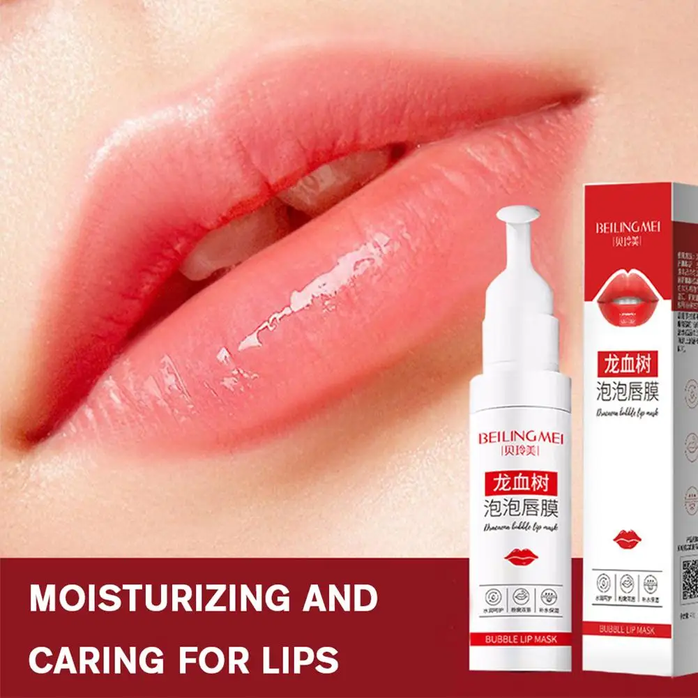 Dragon Blood Tree Essence Bubble Lip Mask, exfolia, hidrata delicantemente, reduce las líneas de los labios, productos de cuidado de los labios