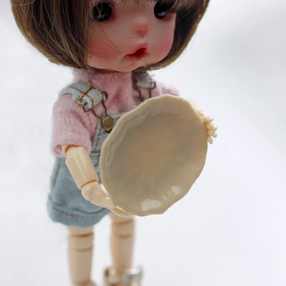 3Pcs 1/12 Dollhouse Accessories Miniatures Dinner Plate Mini Dessert Tray Tableware Model for Doll House Decoration OB11 bjd