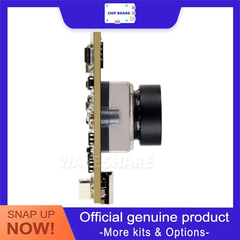 

USB-камера Waveshare IMX415 8 МП с сенсором Sony, двумя микрофонами и низким уровнем искажений