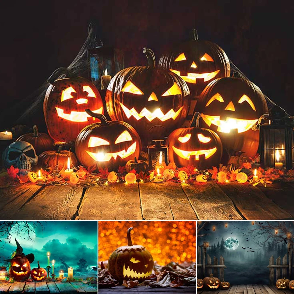 

MOON.QG Backdrops Cemetery Ghost Castle Halloween Backgrounds For Photographs Photo Booth Kids Portrait Party Baby Shower Boy