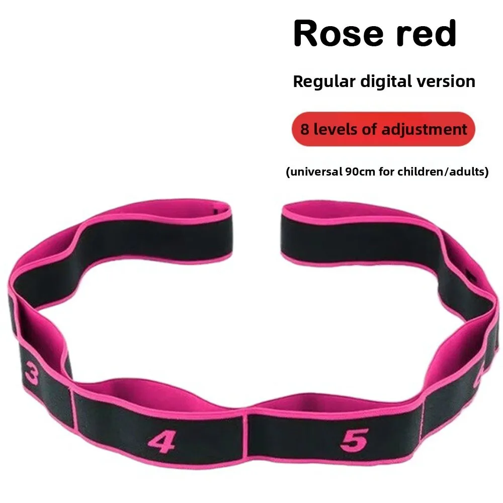 

8/10/12 Grid Yoga Stretch Band Flexible Multi-stage Digital Resistance Band Adjustable Stretching Training Belt