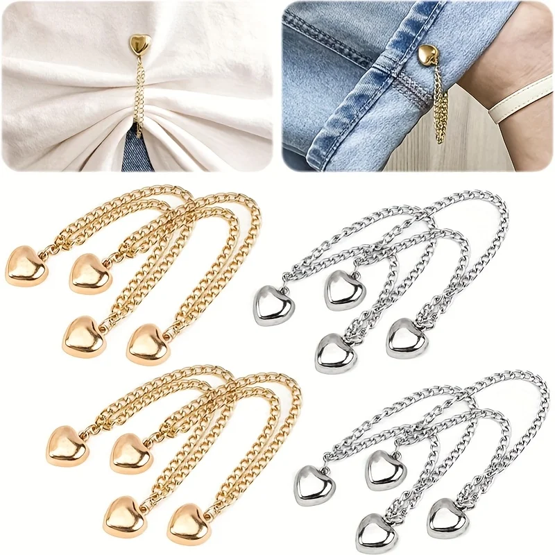 

4pcs Magnetic Clothing Clip - Multifunctional Magnetic Strength Buttoned Hem Clip for T-Shirt Hem Cinching, Multifunctional