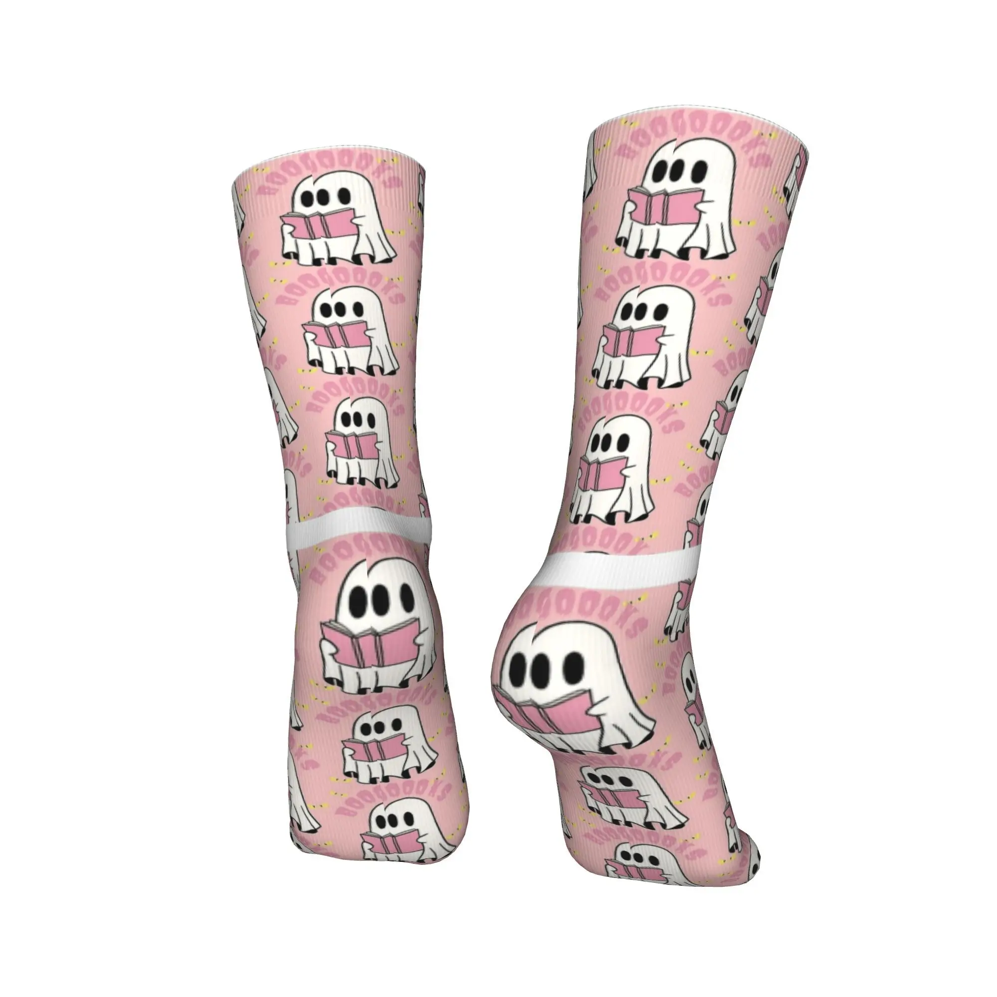 Ghost Reading Socks  Novelty Stockings Autumn Non-Slip Men's Socks Medium Soft Design Running Socks
