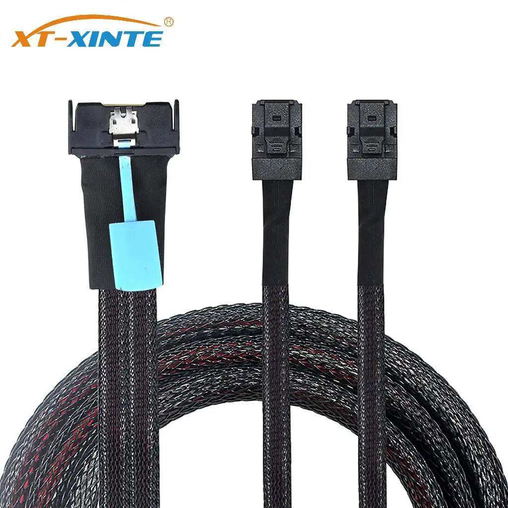 

PCIE Gen5 MCIO 8X 8i to 2x MINI SAS HD SFF-8643 Connection Cable for Server Adapter Cable