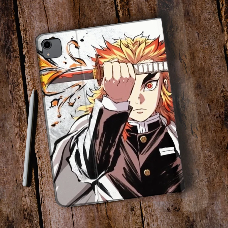 Imagem -02 - Demônio Slayer Rengoku Kyoujurou Case para Ipad 10.2 7th 8th ar Mini Case de Silicone de Luxo para Ipad ar Ipad Pro11 Case