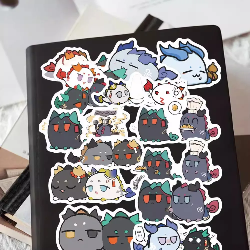 10/52Pcs Cartoon Game Arknights Stickers Creative DIY Notebook Suitcase Helmet Q Version Decoration Waterproof Decals Fans Gift