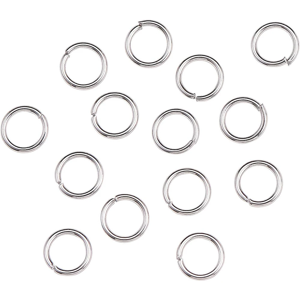 2000Pcs 304 Stainless Steel Open Jump Ring for Jewelry Making Metal Jump Ring 10mm Connectors Bulk Jewelry Findings